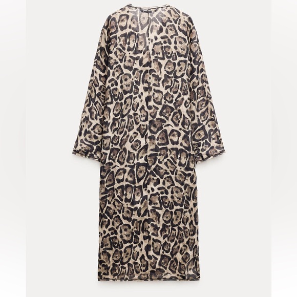Ramie animal print tunic blouse - Picture 4 of 8